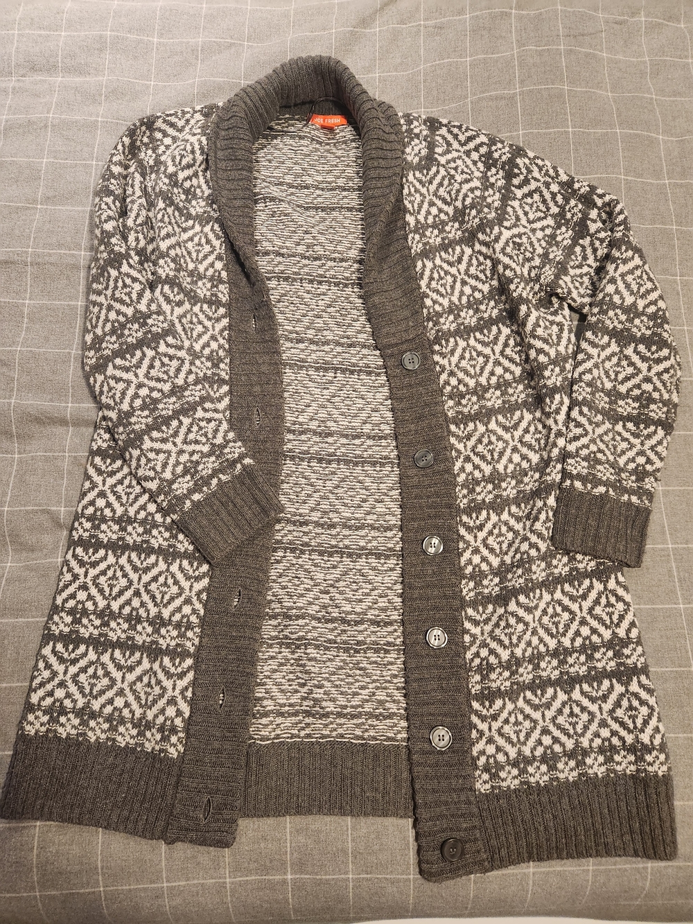 Joe Fresh Fair Isle Cardigan - Size Small